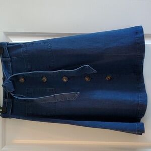 Modcloth retro denim skirt, sz 2